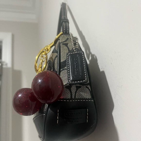 Coach Black and Grey y2k Demi Pochette Canvas Leather No. 6094 - Picture 4 of 5